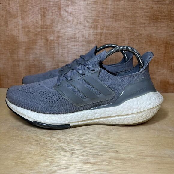Adidas Ultra Boost Men Size 8 Shoes Gray White Comfort Running Sneakers F35284 - Picture 3 of 10